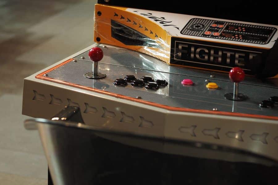 panel control arcade vintage gaming 2 Panel de control arcade vintage para gaming