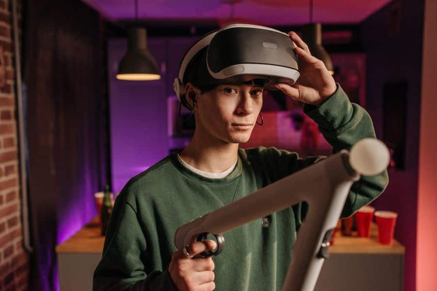 visor pcvr controlador realidad virtual 1 Visor PCVR con controlador de realidad virtual